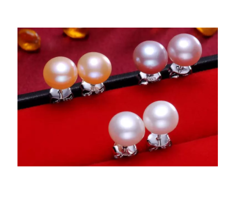 [HCM]Bông Tai Ngọc Trai Nuôi Tự Nhiên Thiên Ân Phúc (đẹp như hình màu hồng 9 ly)