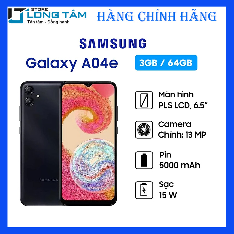 Samsung Galaxy A04e (3G/64G) - Hàng Chính Hãng - Đã kích hoạt bảo hành điện tử