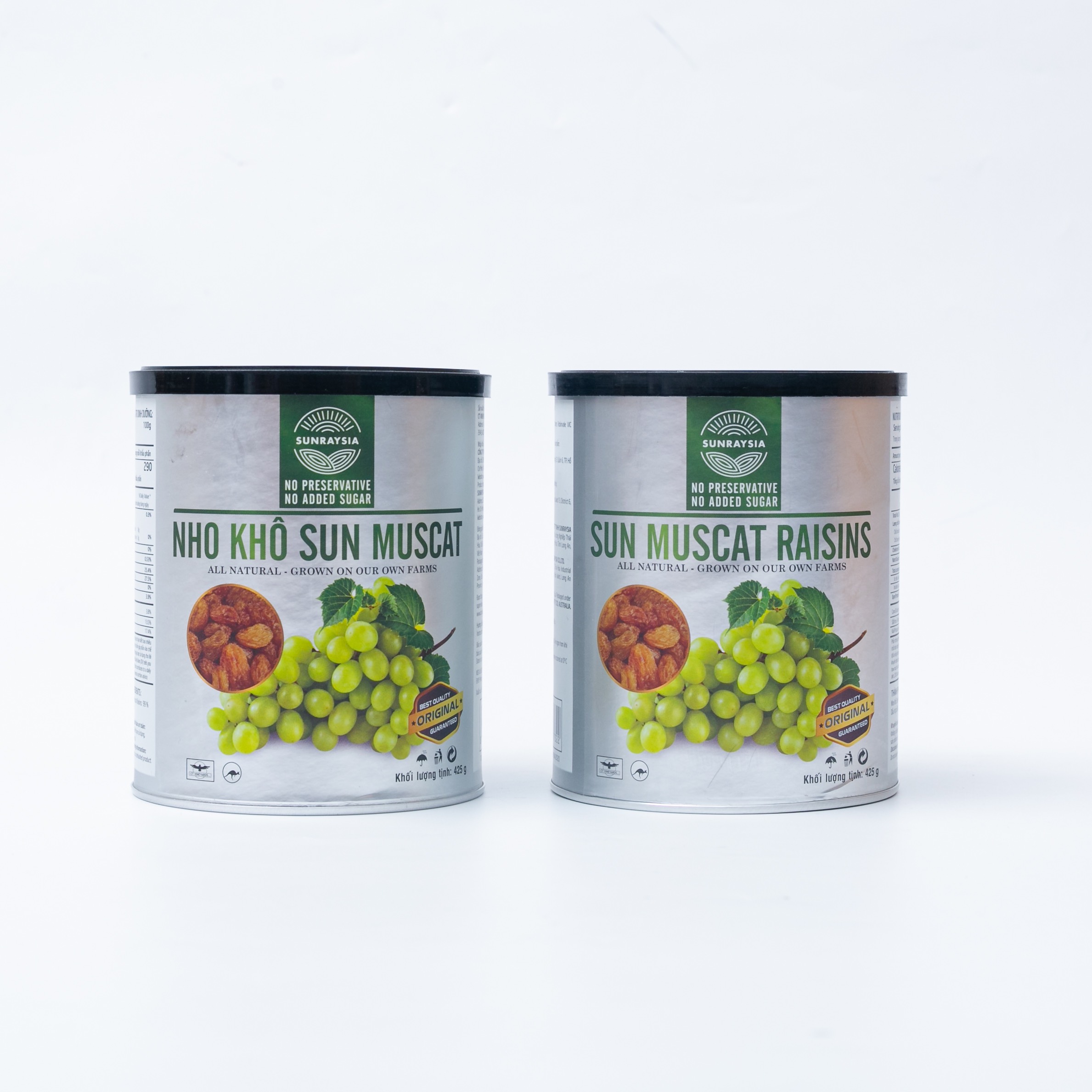 Combo 2 lon nho khô cao cấp Úc Sunraysia Sunmuscat- Nho khô Úc Sunraysia