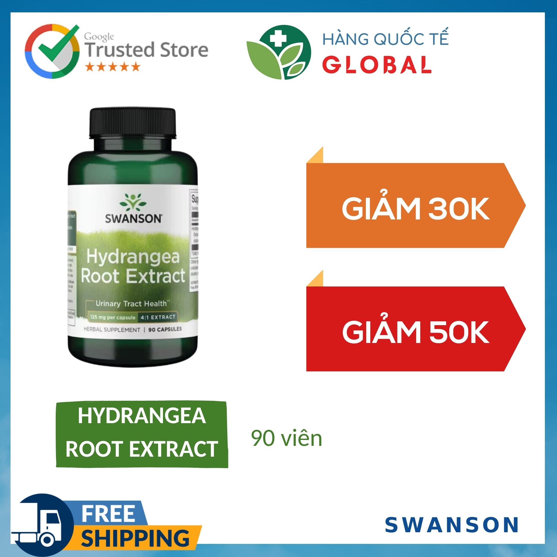 International Product SWANSON HYDRANGEA ROOT EXTRACT, 90 tablets, Prostate
