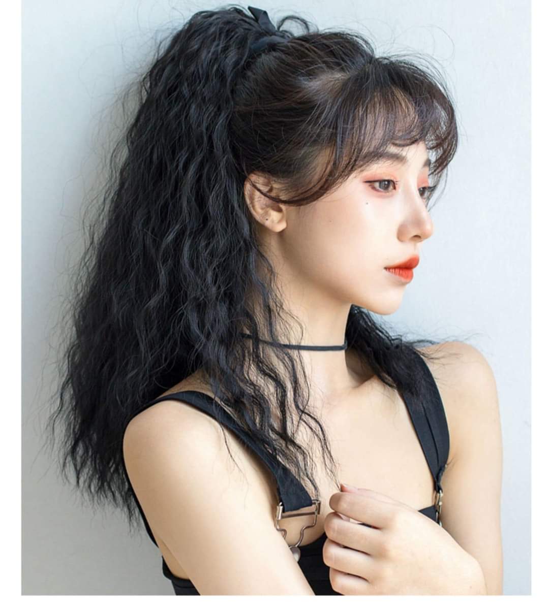 [ hàng loại 1, bao đẹp, 40cm ] tóc giả nữ cột xù mì ngắn, tóc giả buộc, tóc giả xù, tóc xoăn sóng