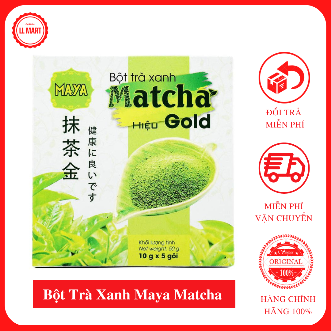 Bột Trà Xanh Maya Matcha Gold Cocoa Indochine 50G (5 Gói)