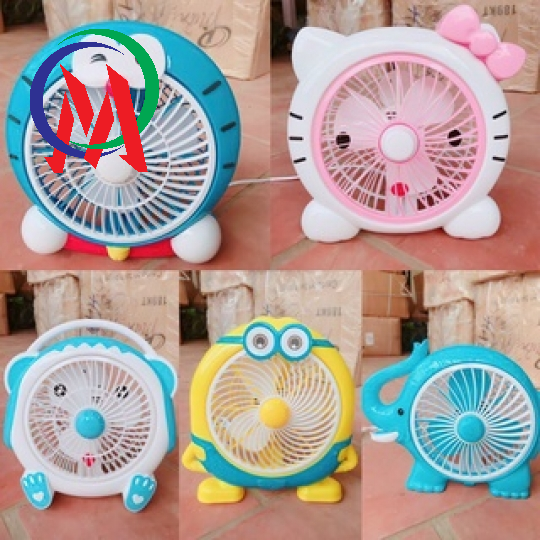 Quạt mini hình thú để bàn cắm điện văn phòng, Quạt văn phòng để bàn mini hình thú cắm điện