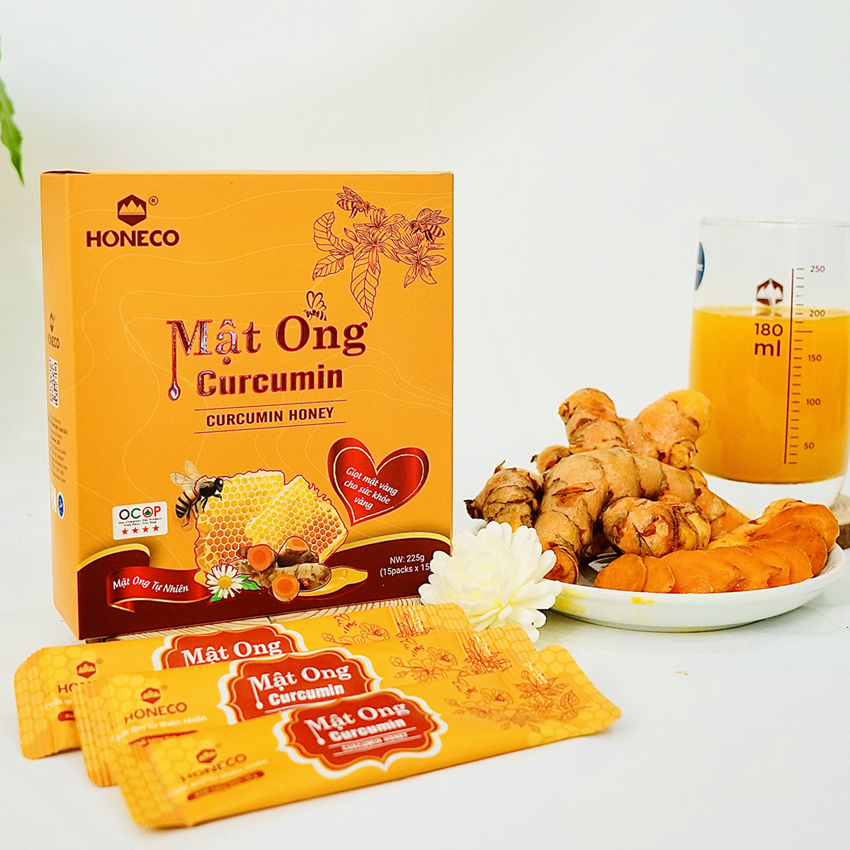 Mật ong nghệ curcumin honeco