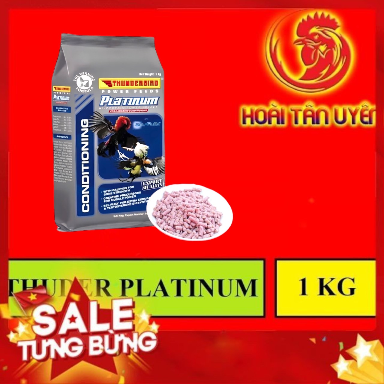 CÁM Thunderbird PLATIUM dành cho gà chế độ đá 1 KG