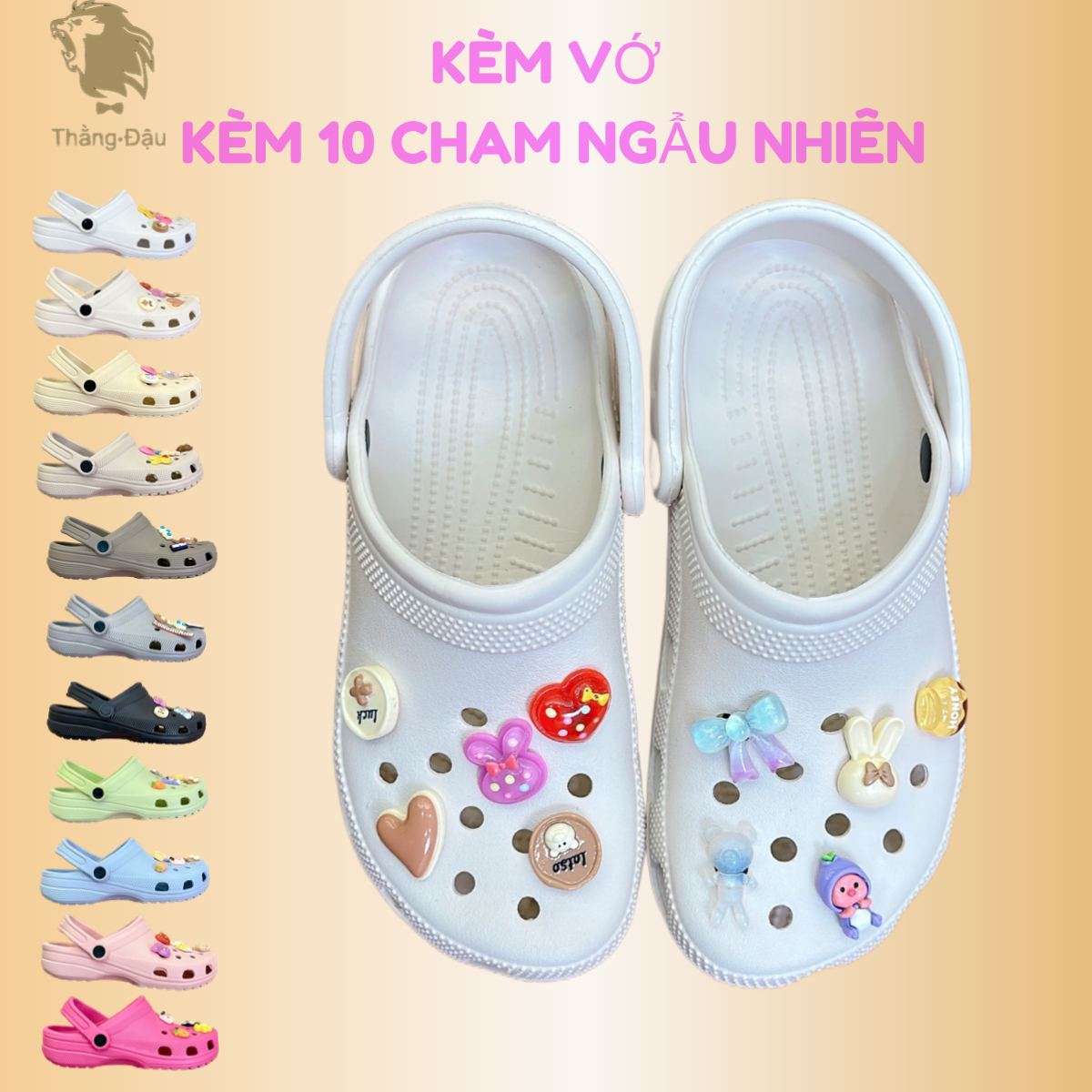 Dép sục Cross Clog Classic quai ngang nam và nữ cá tính siêu nhẹ đi mưa đi nắng thoải mái chống trơn trượt có nhiều lỗ thoát hơi thông thoáng tặng kèm 10 jitbitz và Vớ- có hình thật và video tự quay