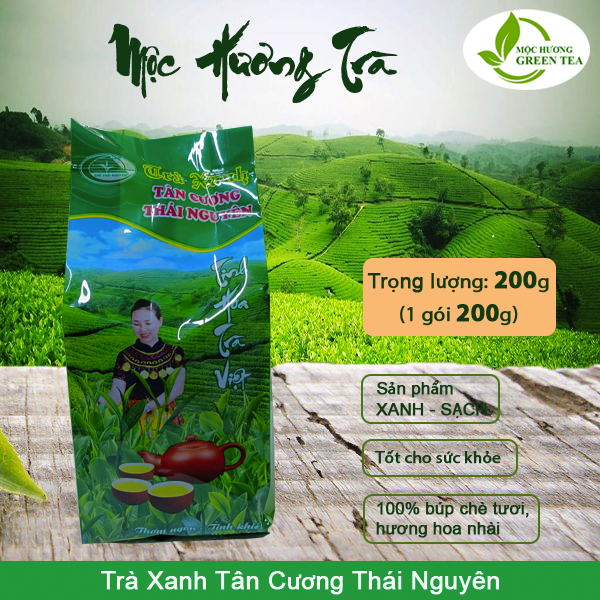 Trà tân cương thái nguyên hoa nhài 200g nước xanh trong hậu ngon, trà xanh mộc hương trà trà lài tân cương thái nguyên 200g