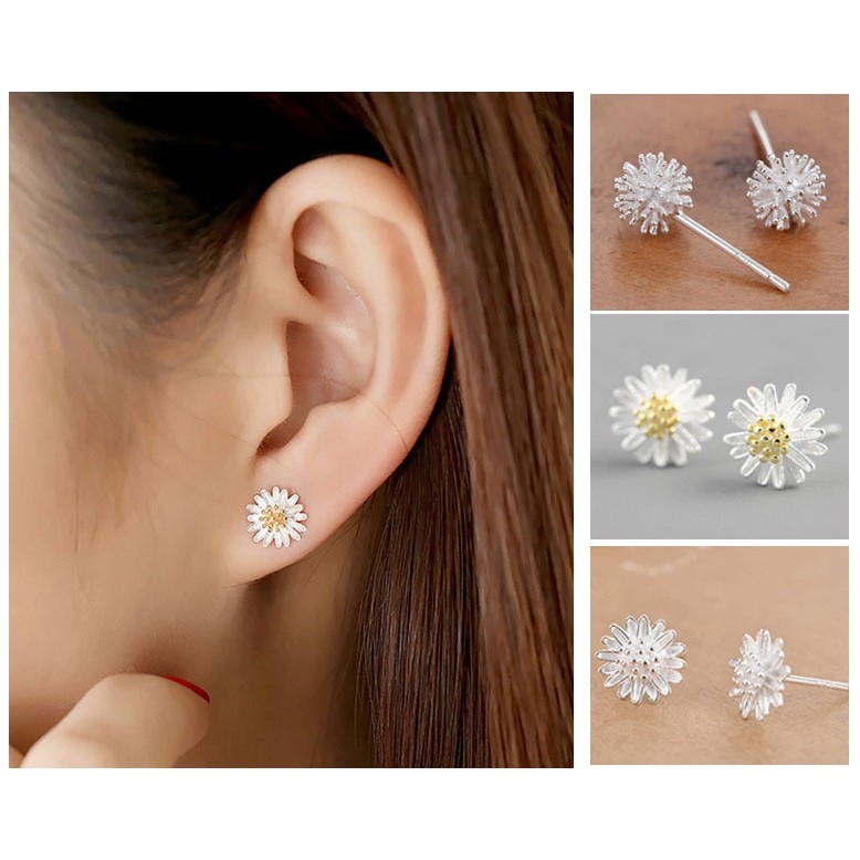 Khuyên Tai Bạc Cúc Hoạ Mi Bồ Công Anh ... Các Mẫu Bông Tai Hoa Bạc S925 Siêu Đáng Yêu Cho Bạn Gái Bạc S925