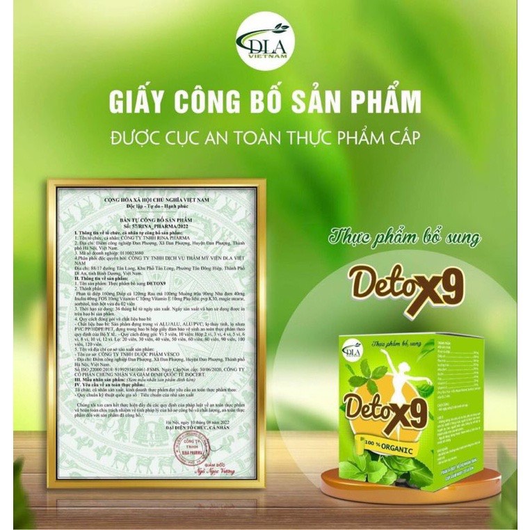 Giảm mỡ bụng detox x9 hộp 55 viên giảm 3-8cm