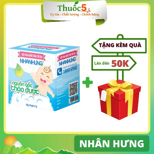 Bột pha nước tắm trẻ em Nhân Hưng