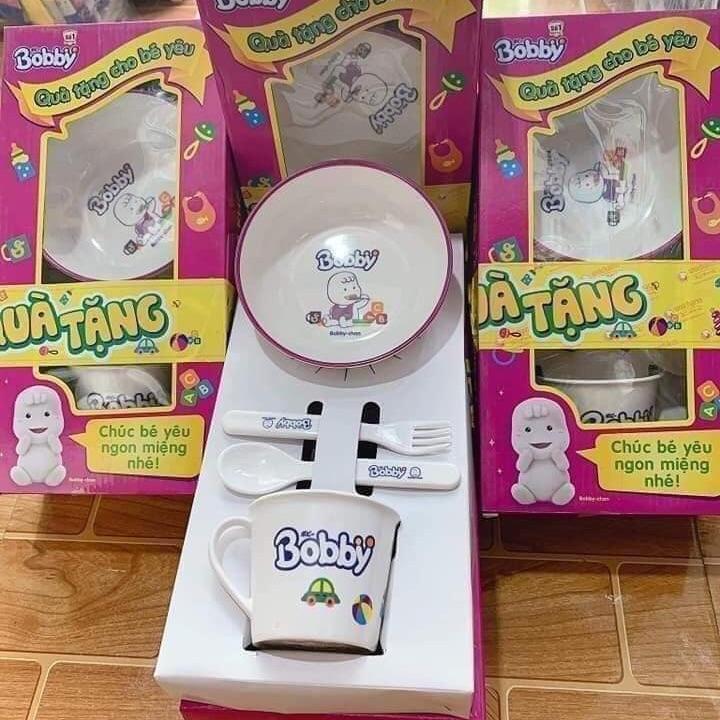 Bộ bát ăn dặm quà tặng bobby