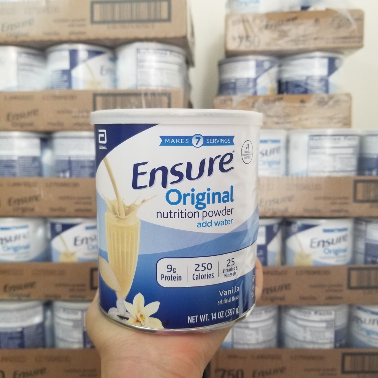 Sữa ensure bột hương vanila 397g – mỹ date 12/21