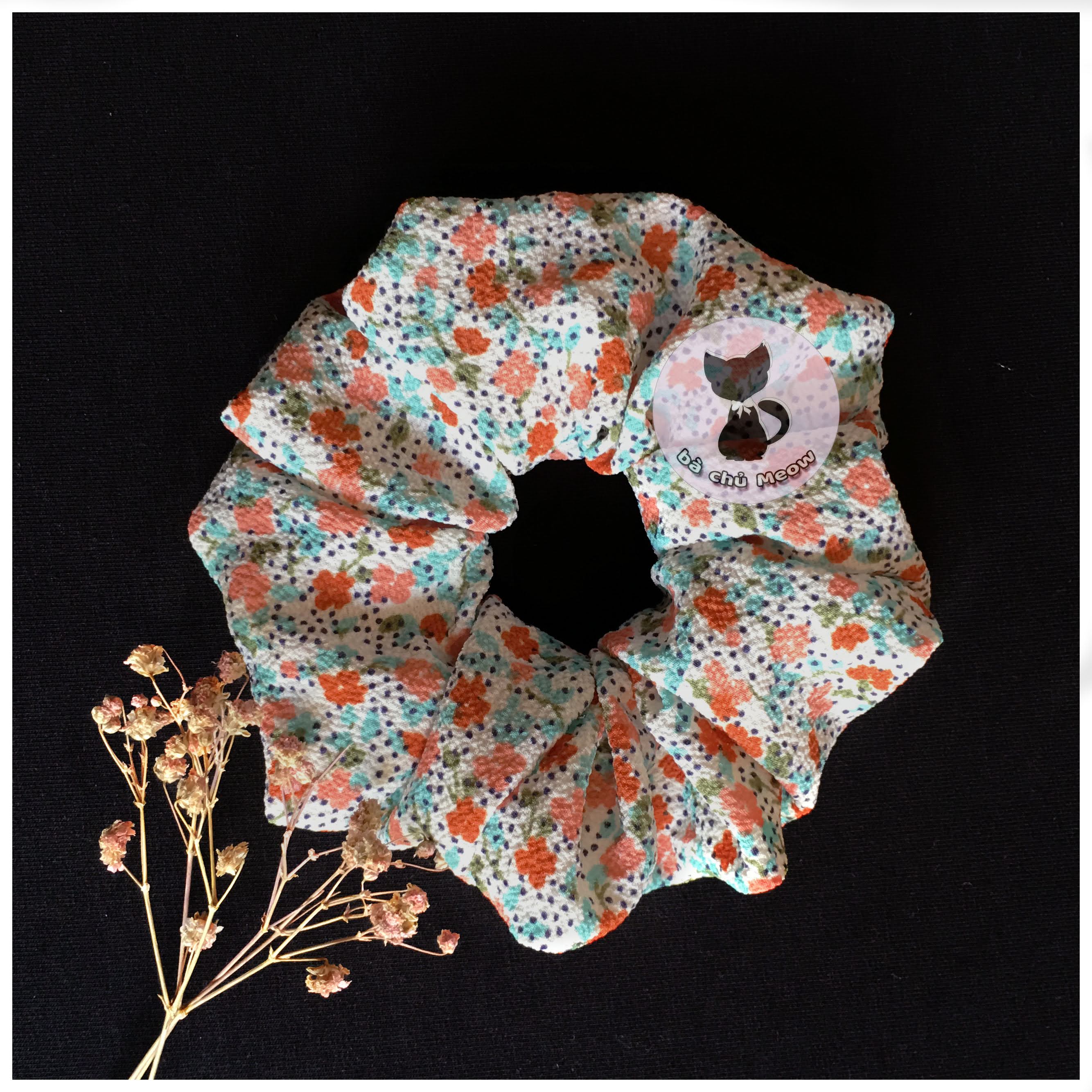 Dây cột tóc - Đồ cột tóc hoa nhí - Scrunchies Vintage