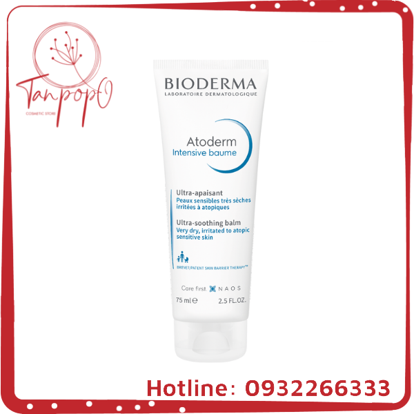 Kem dưỡng ẩm chuyên sâu cho da rất khô Bioderma Atoderm Intensive Baume - 75ml