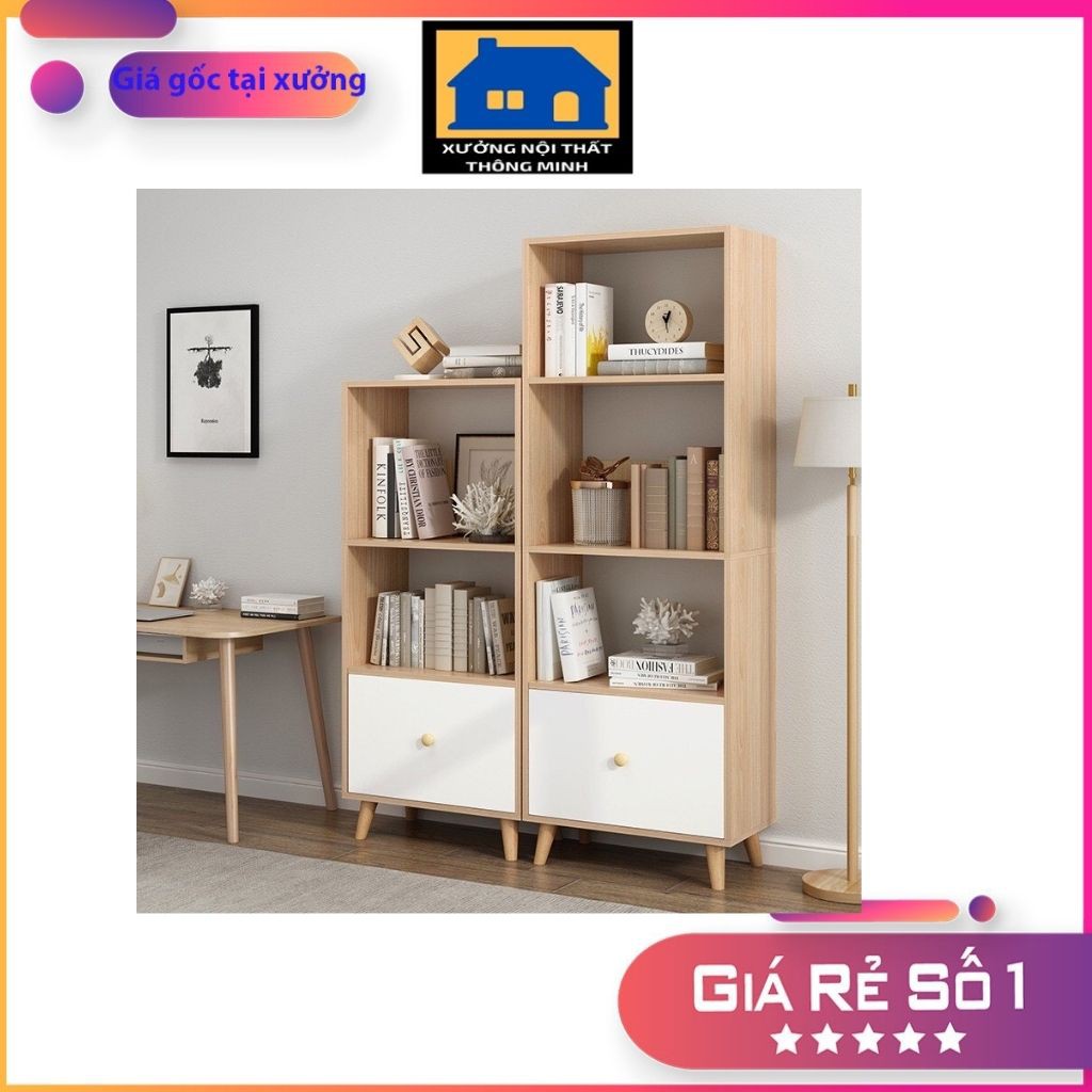 Tủ sách, kệ sách trang trí phong cách bắc âu sang trọng, bền đẹp