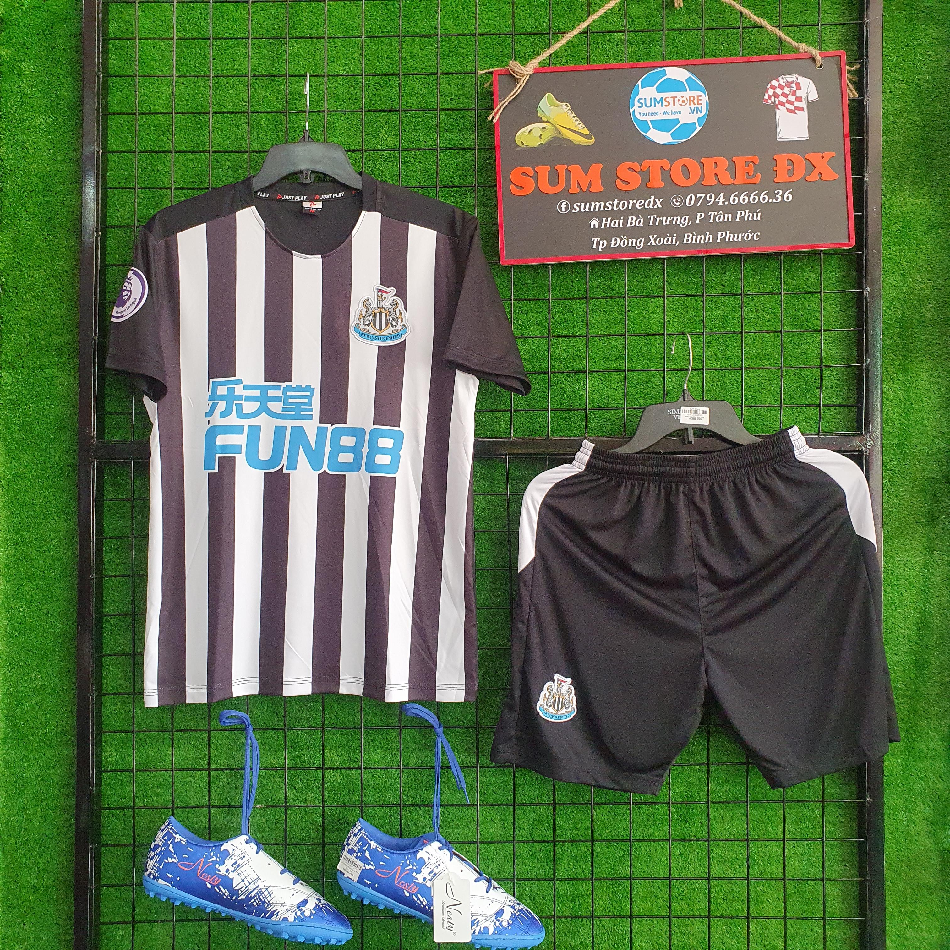 Áo Bóng Đá  - Đồ Đá Banh New Castle Sọc Cực Chất Vải Thun Lạnh Cao Cấp (Có Kèm Hình Thật)