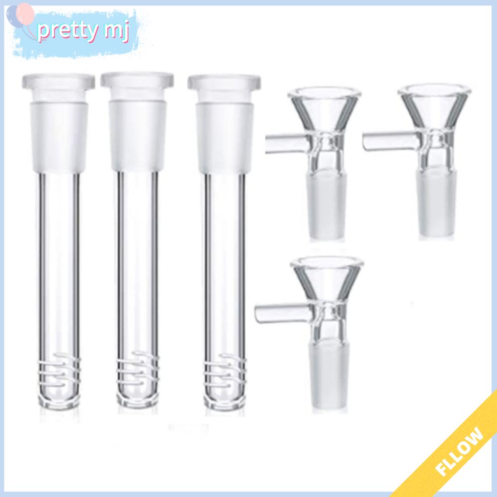 orangejoy   3 bộ Bộ điều hợp ống thủy tinh trong suốt Bộ điều hợp ống trong suốt với 3 miếng phễu thủy tinh trong suốt cho cuộc sống gia đình và quà tặng (4,7Inch)