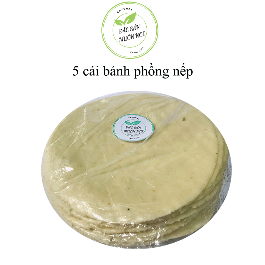Bánh phồng nếp Bến Tre chưa nướng bịch 5 cái
