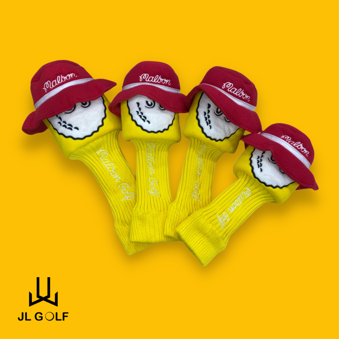 Cover Gậy Golf Malbon Noel, bộ bao phủ gậy golf Malbon 1 set Màu Vàng