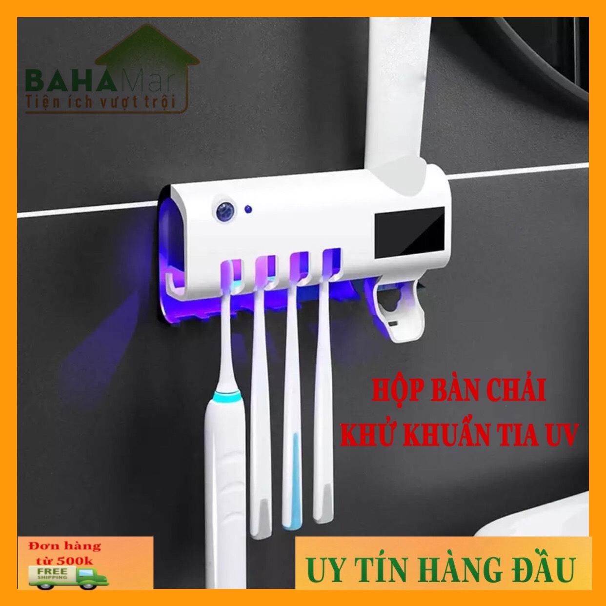GIÁ TREO BÀN CHẢI ĐÁNH RĂNG CÓ KHỬ KHUẨN BẰNG TIA UV "BAHAMAR"