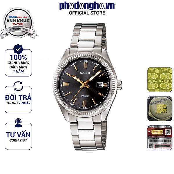 Đồng hồ nữ dây kim loại casio anh khuê ltp-1302d-1a2vdf