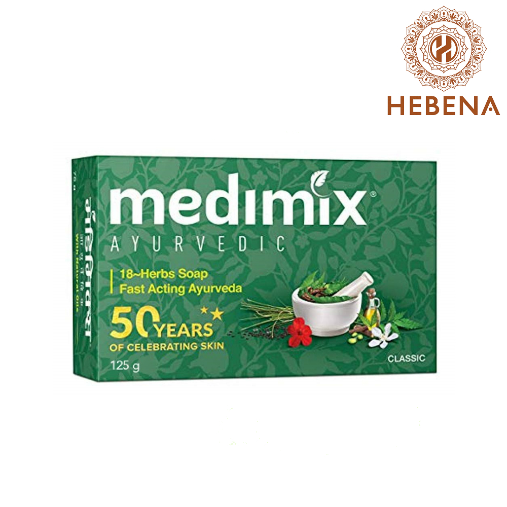 (Mẫu Bắc Ấn) Xà phòng tắm 18 loại thảo dược Medimix Ayurvedic 18 Herb Soap (SPK) - hebenastore