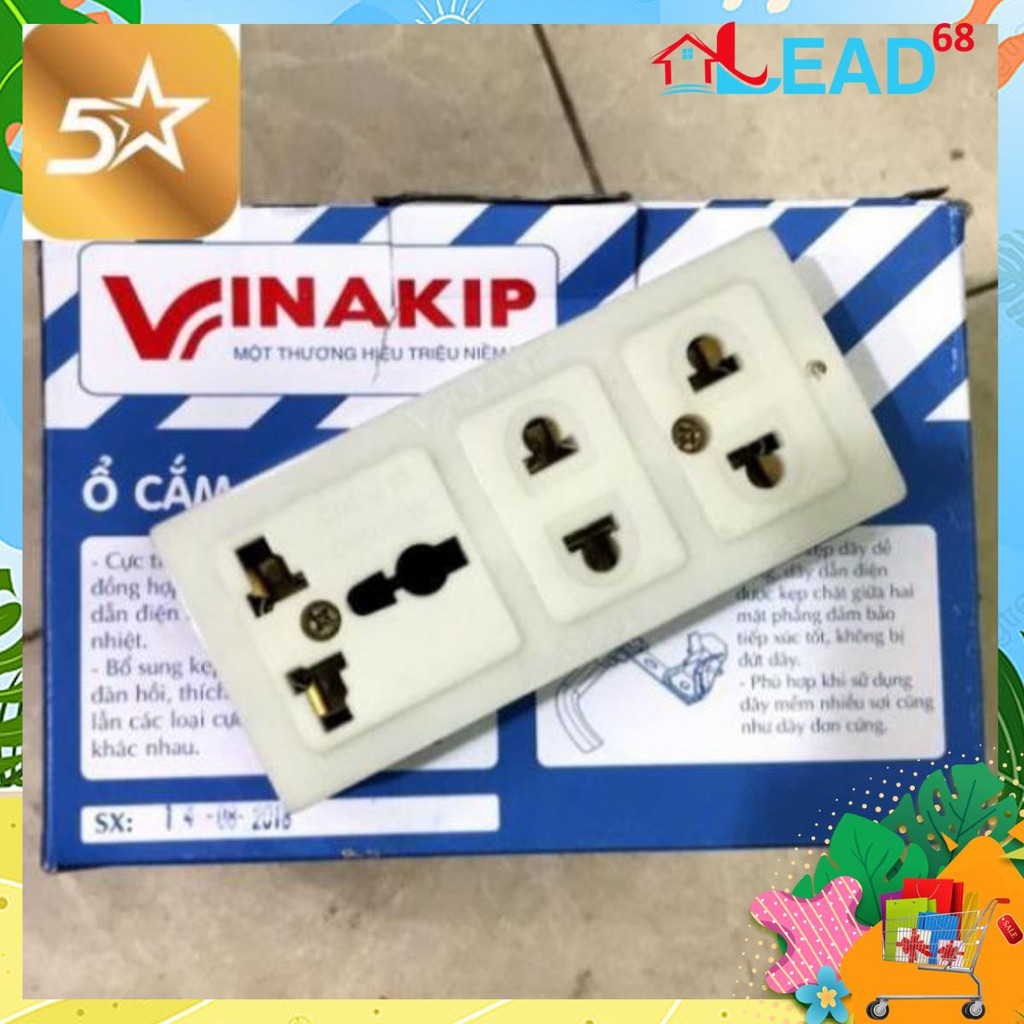 Ổ cắm 3 ngả tl đa năng k3 vinakip