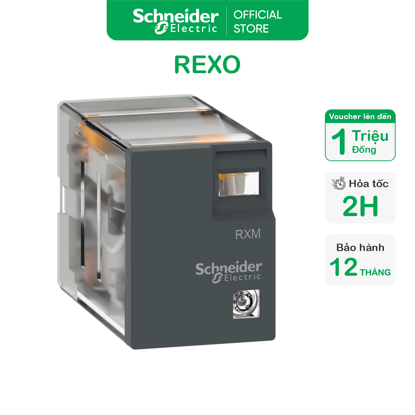 Rơ le trung gian - 2 poles - 5a - 230vac - schneider electric - rxm2lb1p7 rxm2lb2p7