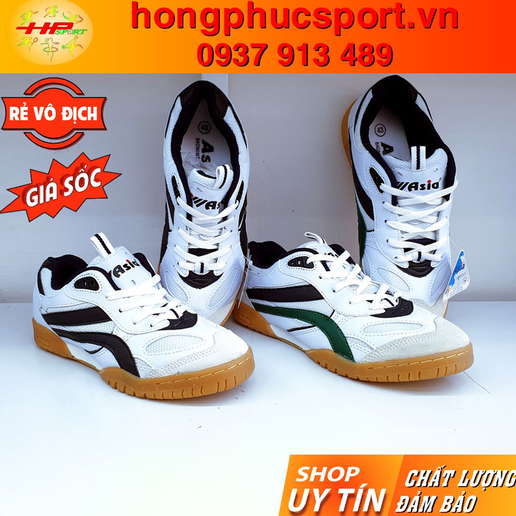 Giày cầu lông Asia, giày bóng chuyền Asia MCS02 trắng dùng cho các hoạt
