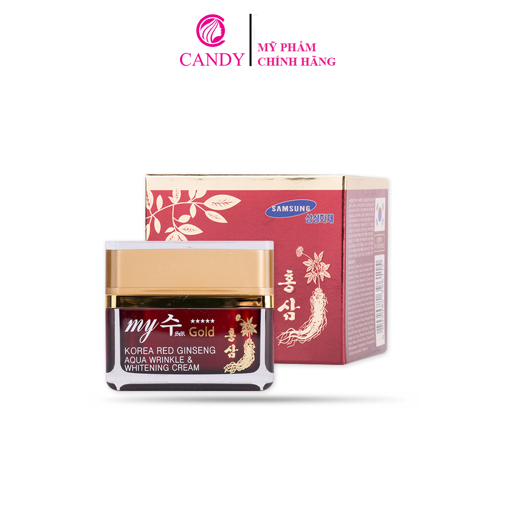 [Hoàn Tiền 8%]Kem Sâm My Gold Aqua Wrinkle Hàn Quốc - Dưỡng Da Ngày & Đêm