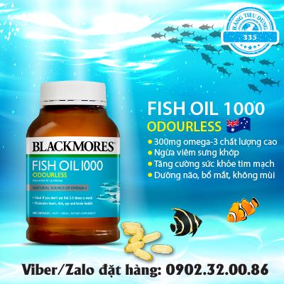Viên uống dầu cá Blackmores Odourless Fish Oil 1000