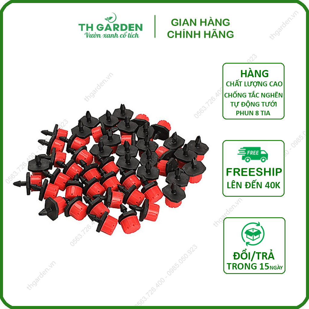 Béc Nhỏ Giọt 8 Tia  - 10 Đầu Béc- Chuyên Dùng Cho Hệ Thống Tưới Cây Nhỏ Giọt