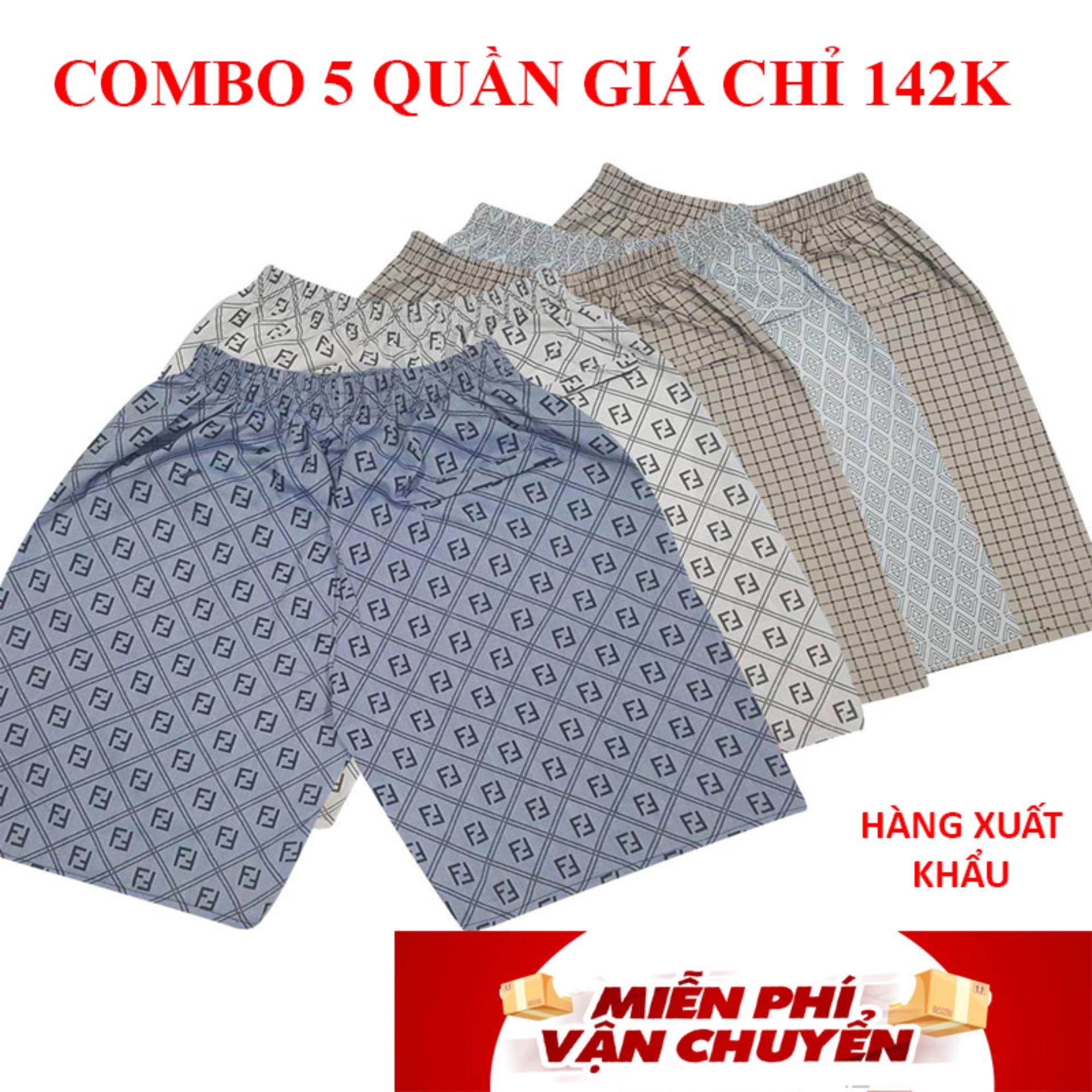 Quần Đùi, Quần Đùi Nam Cotton Đẹp, Quần Ngủ Nam, Quần Thun Nam Đẹp - Set 5 Quần Đùi Nam Có Túi Khóa Sau, Mềm Mại, Thoáng Mát, Rẻ Đẹp