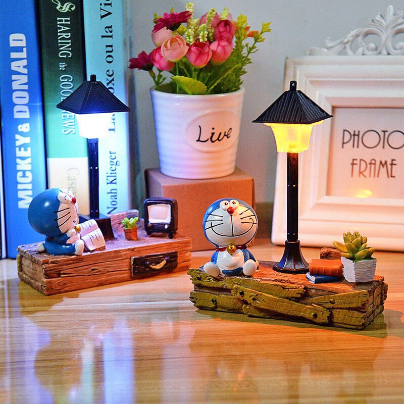 MÔ HÌNH DORAEMON, mô hình DORAEMON đèn LED trang trí phòng khách phòng ngủ