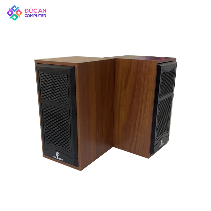 Loa vi tính 2.0 goldtech m22 vỏ gỗ - tích hợp bass cực chất
