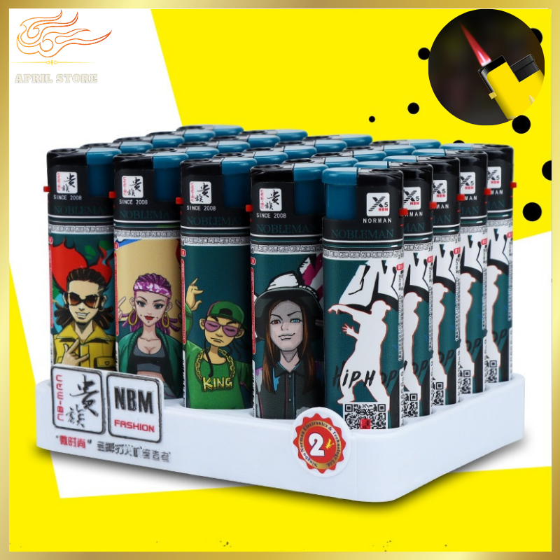 Combo 5 Bật Lửa Xài Gas, Lửa Khò NBM X5-Dùng 1 Lần 3d Nhiều Hình Cực Đẹp (Không Gas)