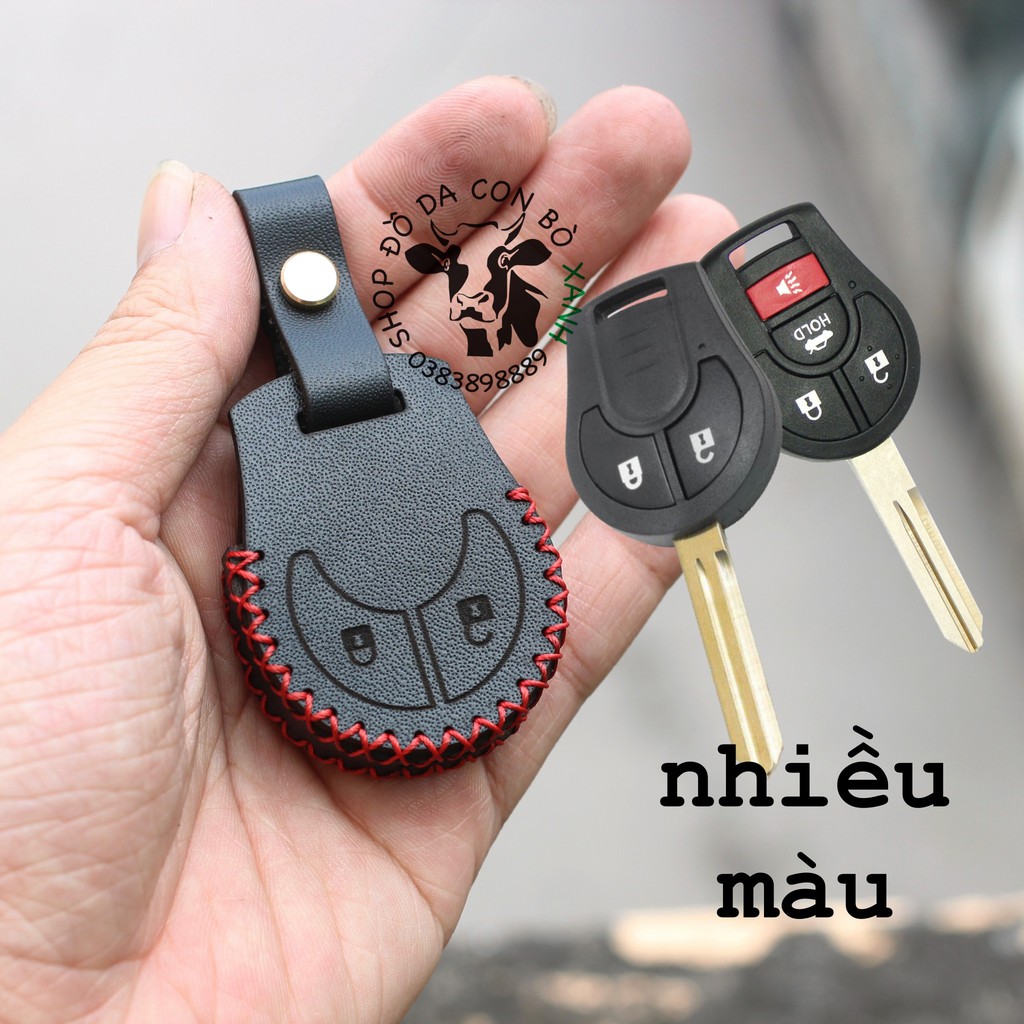 Bao Da Chìa Khoá Nissan Xtrail, Teana, Terra, Navara, Sunny chìa KHOÁ CƠ Handmade Da Thật 001