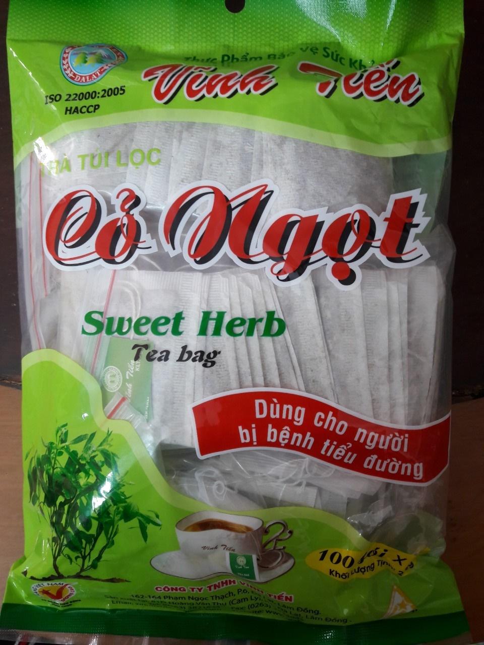Trà cỏ ngọt 100 túi lọc vĩnh tiến