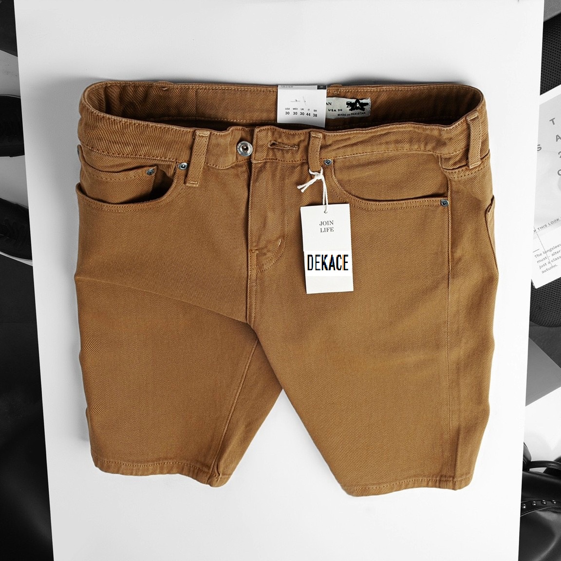 Quần short kaki jean - quần short nam chất vải dư mềm mịn co giãn