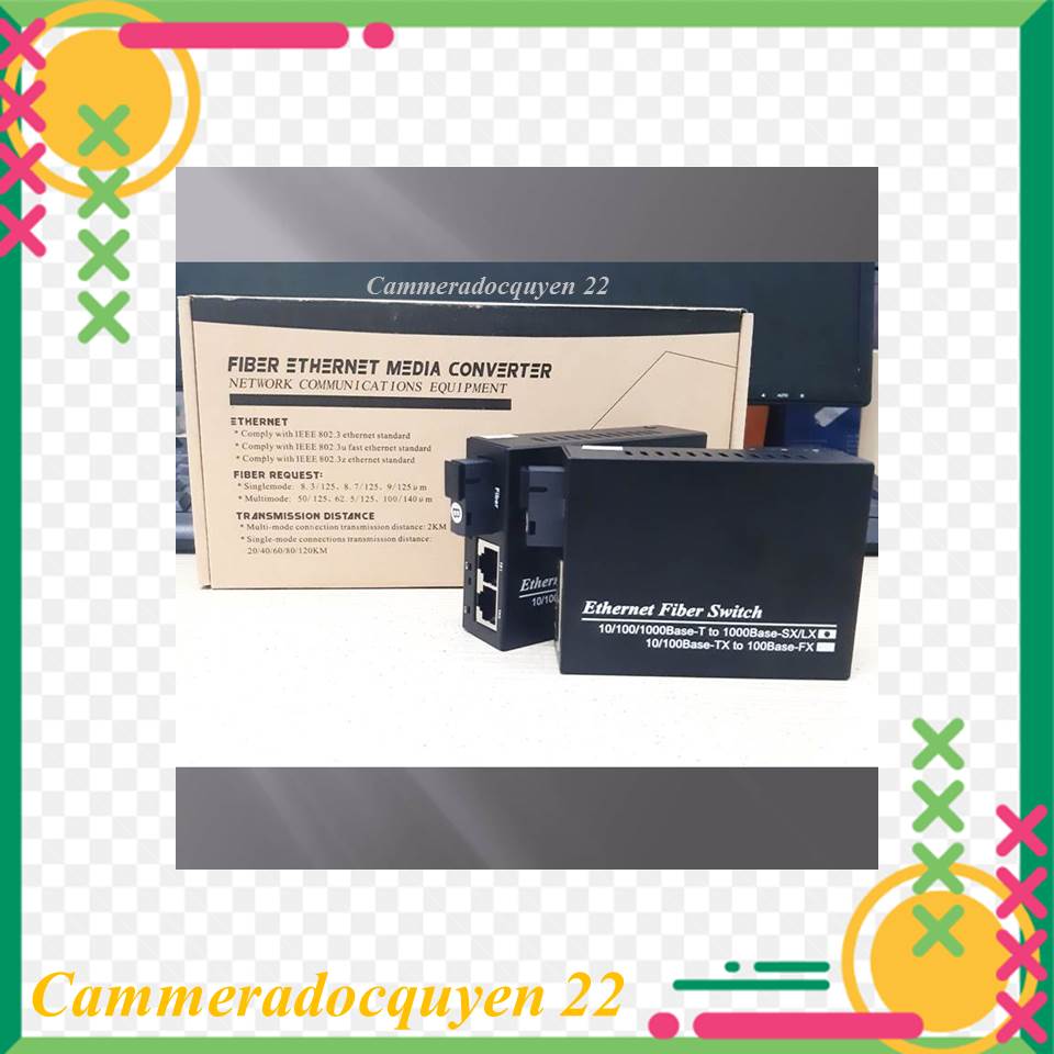 Bộ converter quang - chuyển đổi quang điện 1 sợi quang 2 sợi lan