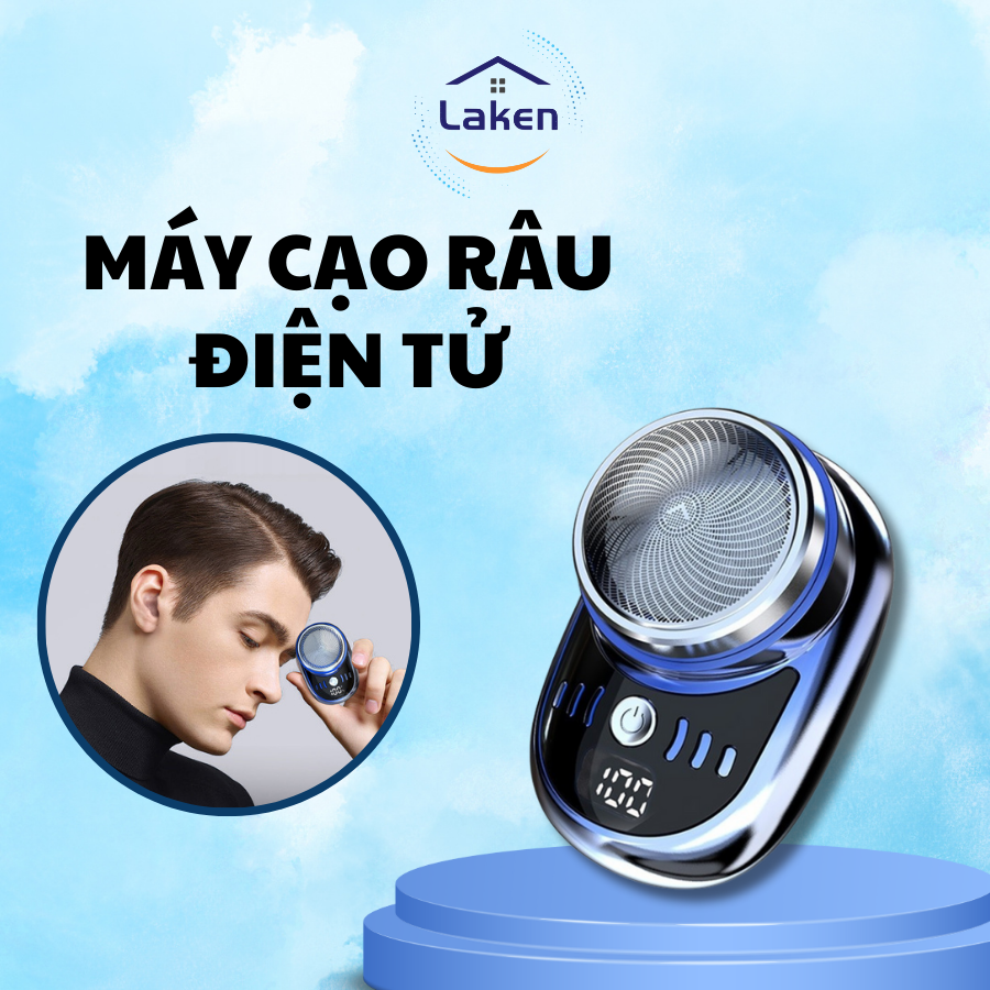 Máy Cạo Râu mini Không Dây Chống Thấm Nước Có Màn Hình Hiển Thị Kỹ Thuật Số Cho NamMáy cạo râu 6 lưỡi, nhỏ gọn, bỏ túi, sạc Type C