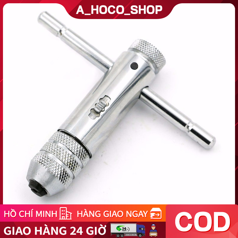 Tay quay taro tự động dài 100mm m3-m8 kèm 5 mũi ta rô