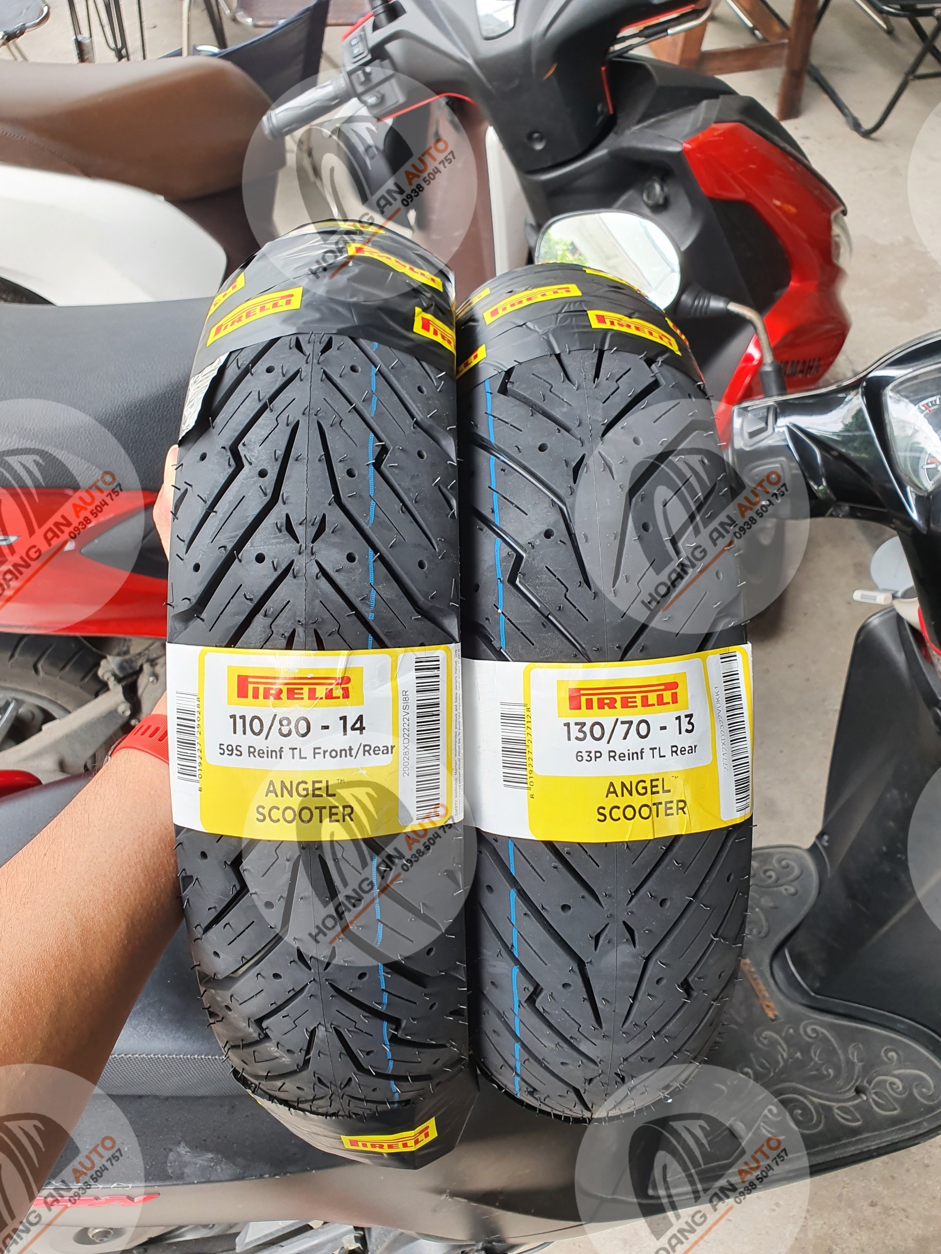 Cặp vỏ lốp xe pirelli angel scooter cho honda adv 150 160 và pcx 160, size 110/80-14 & 130/70-13, 120/70-14& 140/70-13, 110/80-14 & 140/70-13 vỏ ko ruột - giá 1 cặp