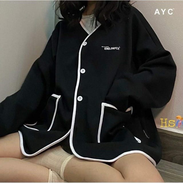 Áo khoác cadigan end phối viền thời trang