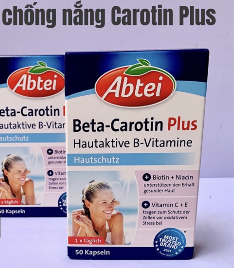 Abtei - Viên uống chống nắng Beta - Carotin Plus(Hàng nội địa Đức)