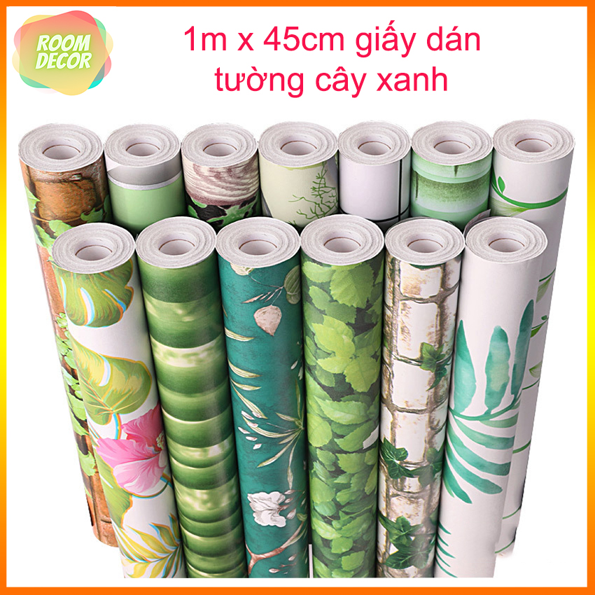 Giấy dán tường cây xanh giá bán 1m x 45cm, giấy dán tường hình rừng cây, giấy dán tường rừng trúc, giấy dán tường cây trúc, giấy dán tường cây tre, giấy dán tường cây lá, giấy dán tường hình tre trúc - ROOM DECOR