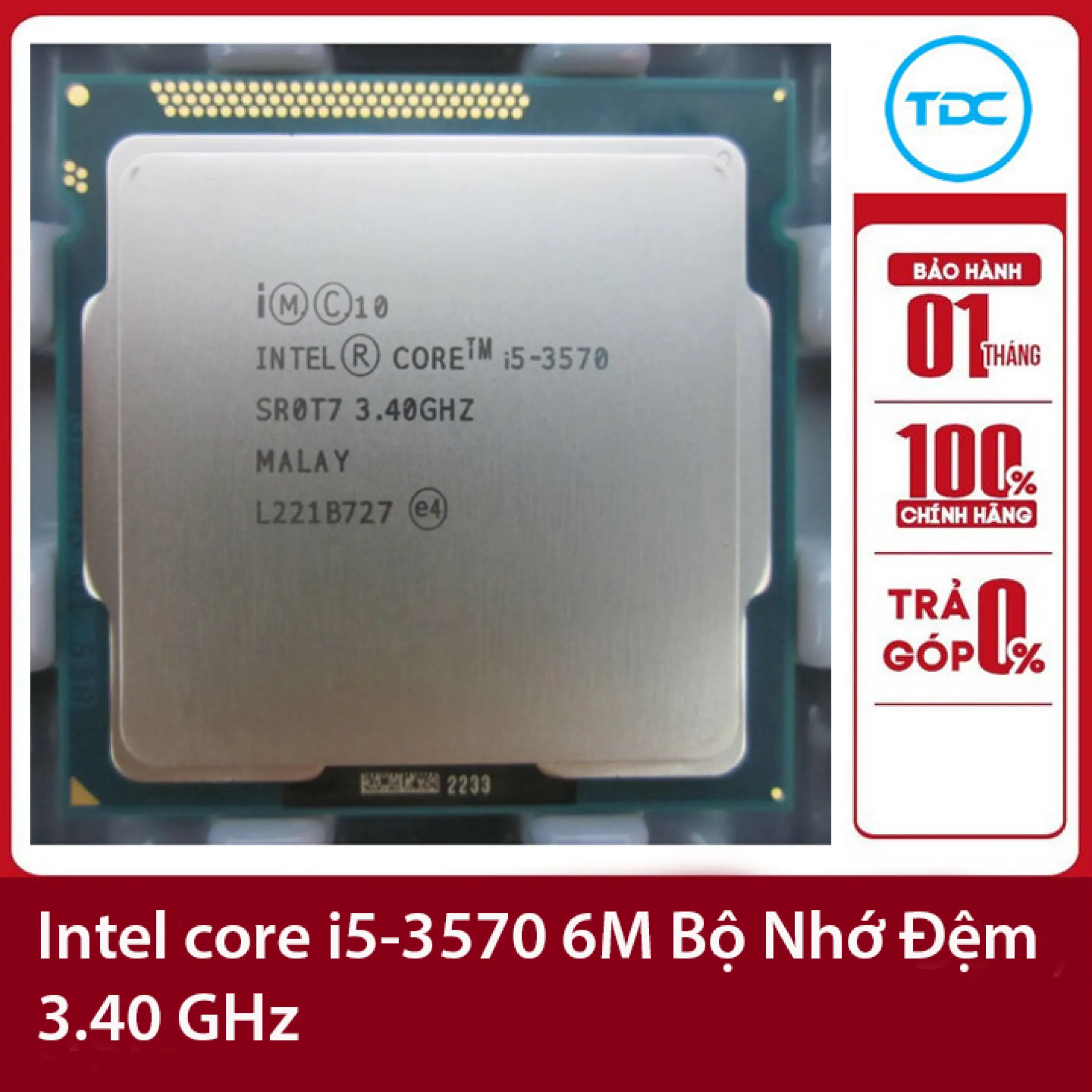 Bộ vi xử lý Intel CPU Core i5-3570 3.80GHz 77w 4 lõi 4 luồng 6MB