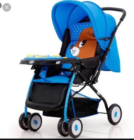 Xe đẩy 709 màu xanh 2 chiều 3 tư thế có nhạc