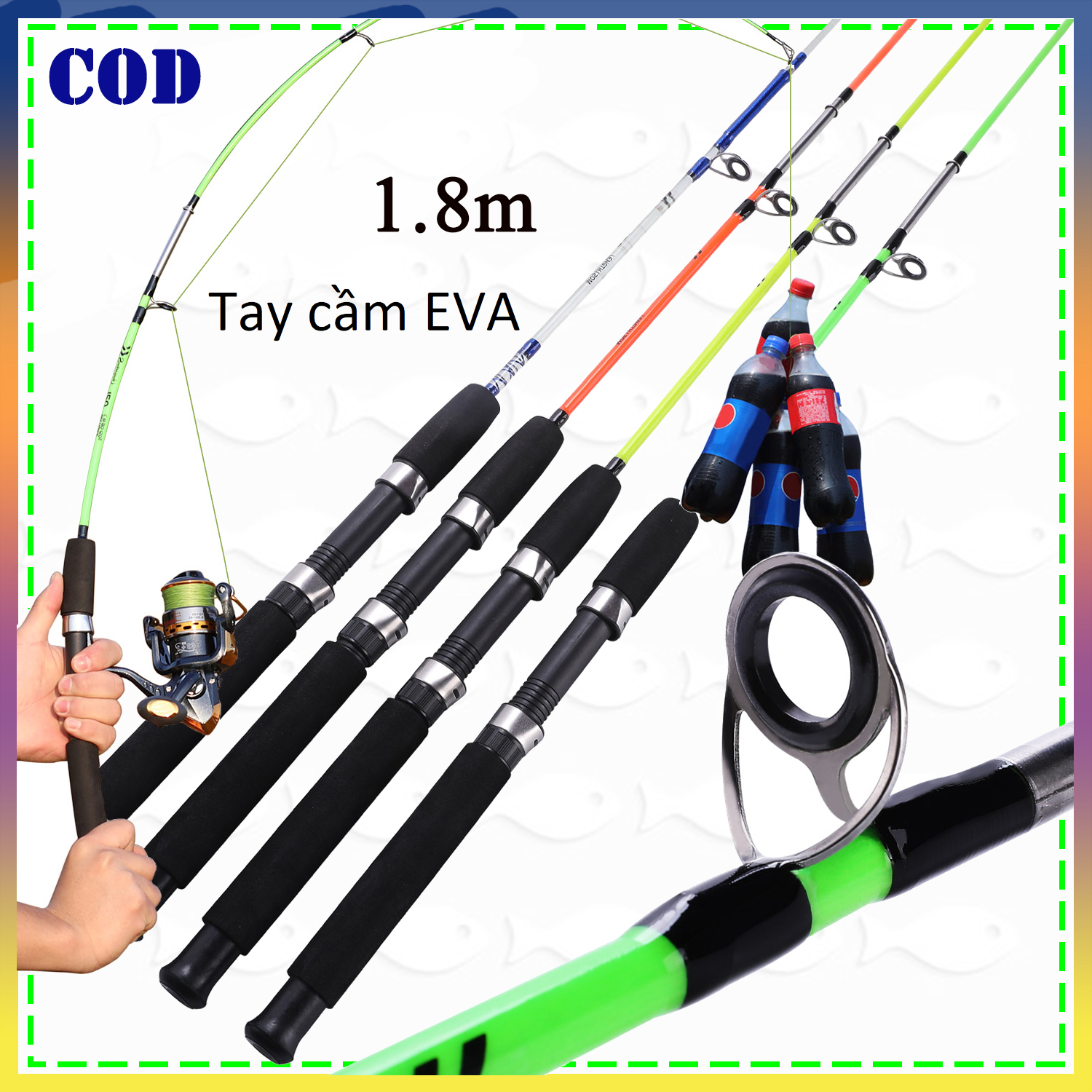 Cần Câu 2 Khúc can cau ca 2 khuc, cần câu máy 2 khúc, cần câu 2 khúc đặc ruột, cần câu 2 khúc siêu mạnh