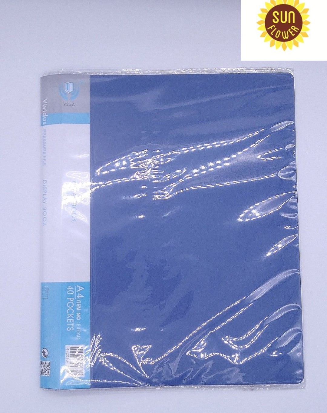 Bìa Hồ Sơ Nhựa 40 Lá (Màu Xanh)